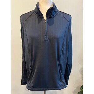 Mondetta Performance Luxury Black 1/4 Zip Long Sleeve Athletic Top Womens 2X